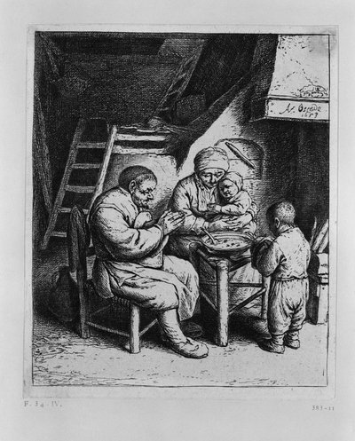 Bordbønnen af Adriaen van Ostade