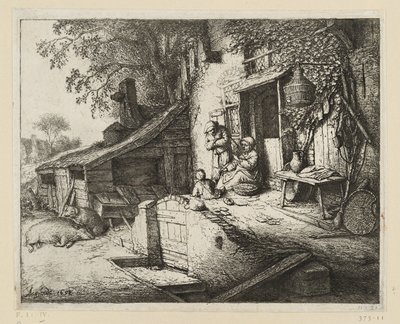 Spinderinden af Adriaen van Ostade