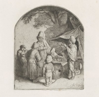 Figurer ved en kvaksalver af Adriaen van Ostade