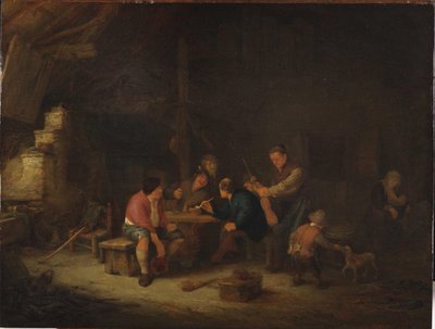 Interiør med bønder af Adriaen Jansz. van Ostade