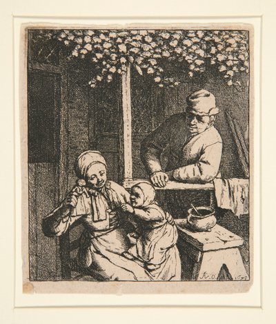 La poupee desire [Kvinde driller barn med dukke] af Adriaen van Ostade