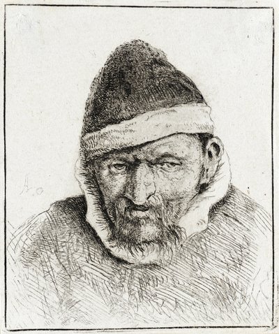 Bonde med en spids pelshue af Adriaen van Ostade