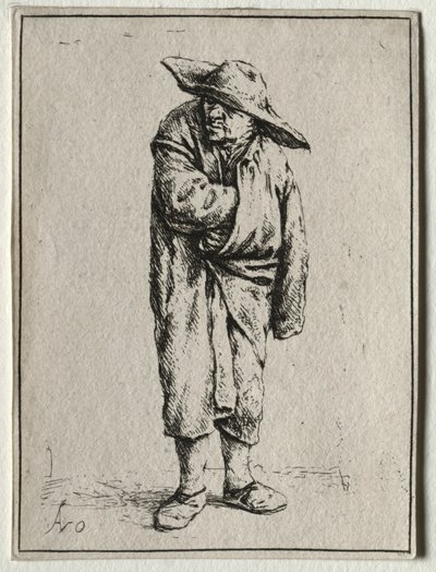 Bonde med hånden i kappen af Adriaen van Ostade