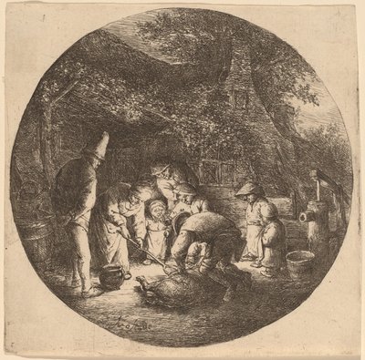 Svineslagtere af Adriaen van Ostade