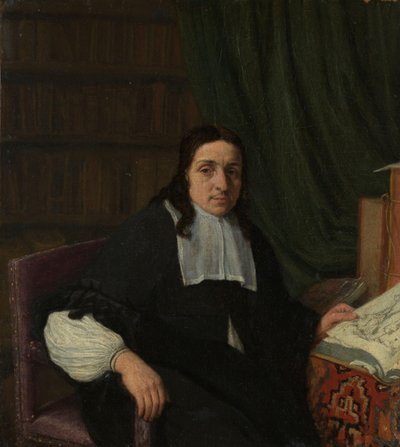 Portræt af en samler, muligvis Constantijn Sennepart (1625-1703) af Adriaen van Ostade