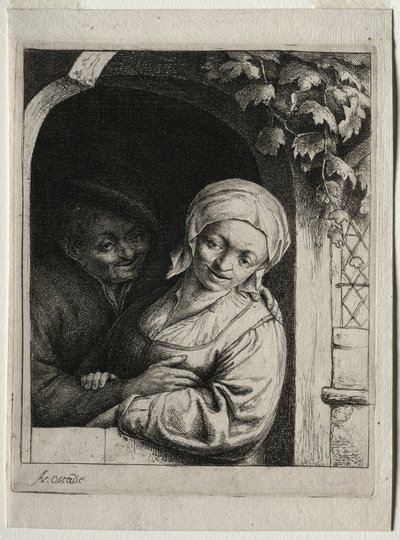 Landlig ømhed (landsbyromantik) af Adriaen van Ostade