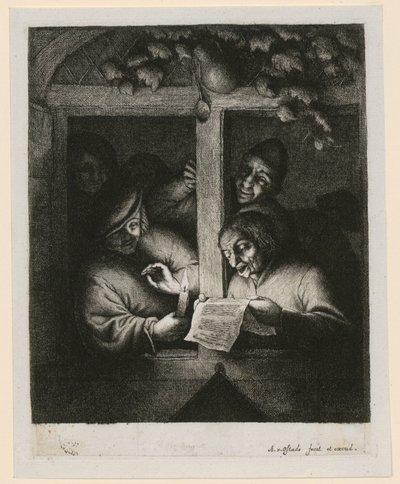 Sanger ved vinduet af Adriaen van Ostade