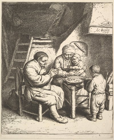 Velsignelsen, 1610-85. af Adriaen van Ostade