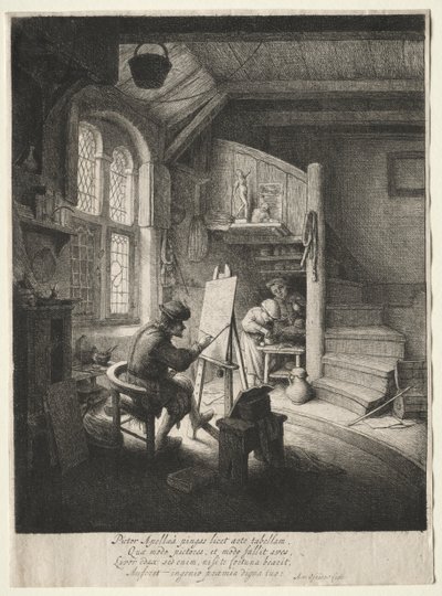 Malerens Atelier af Adriaen van Ostade