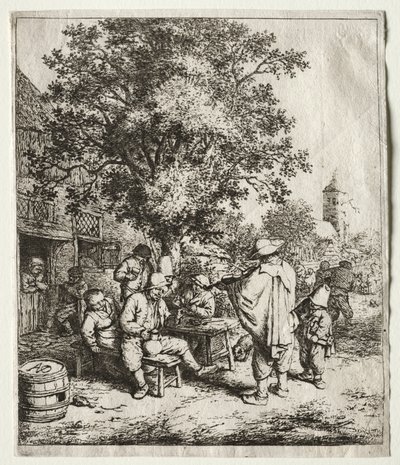 Spillemanden og gurdle-drengen af Adriaen van Ostade