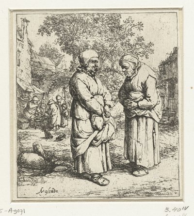 To gamle kvinder i samtale af Adriaen van Ostade