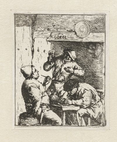 To rygere og drikker i kroen rygerne af Adriaen van Ostade