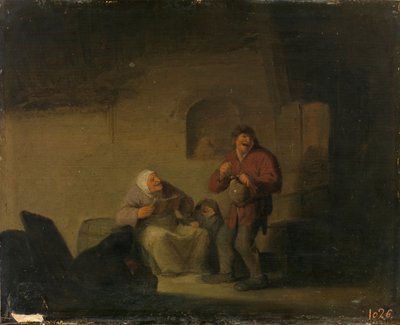 To bønder og en kvinde synger af Adriaen van Ostade