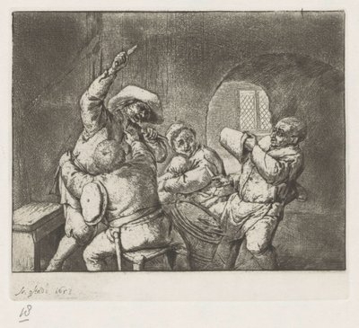 Kampkortspillere af Adriaen van Ostade