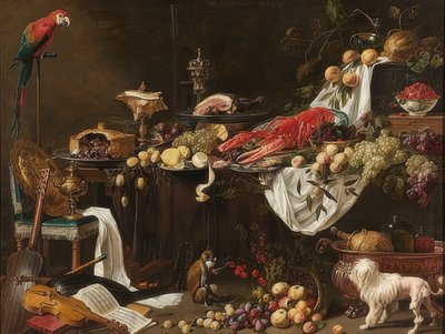 Banket stilleben. 1644 af Adriaen van Utrecht