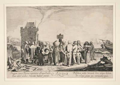 Aqua, fra sættet af De fire elementer af Adriaen van de Velde
