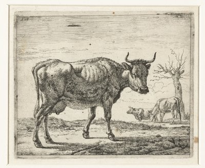 Tre køer Forskellige dyr (serietitel) af Adriaen van de Velde
