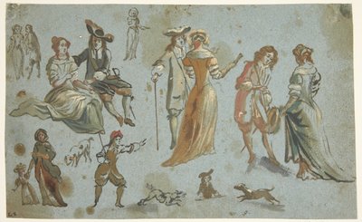 Figurstudier af Adriaen van de Velde