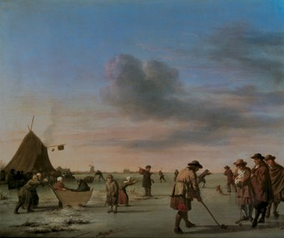 Golfspillere på isen ved Haarlem, 1668 (panel) af Adriaen van de Velde