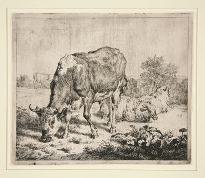 Oksekødstærten og de tre får af Adriaen van de Velde