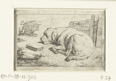sovende hund af Adriaen van de Velde