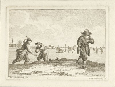Sneboldkastere, indgraveret af Anthonij van der Haer, ca. 1745-85 (ætsning) af Adriaen van de Velde