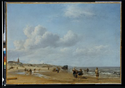 Stranden ved Scheveningen af Adriaen van de Velde