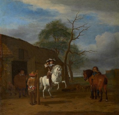 Rideskolen, omkring 1658 (olie på lærred) af Adriaen van de Velde