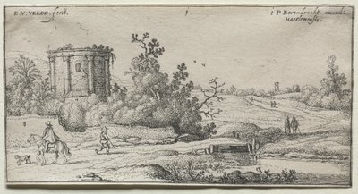 Vejen ved det lille runde tempel. af Adriaen van de Velde