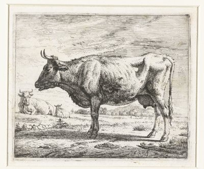 To køer og et får Forskellige dyr (serietitel) af Adriaen van de Velde