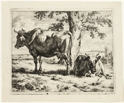 To køer under et træ af Adriaen van de Velde