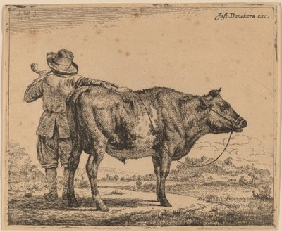 Ung Hyrde med en Tyr af Adriaen van de Velde