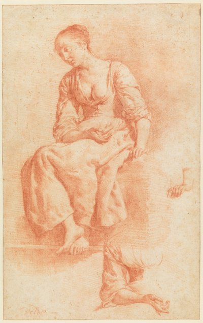 Siddende pige af Adriaen van de Velde