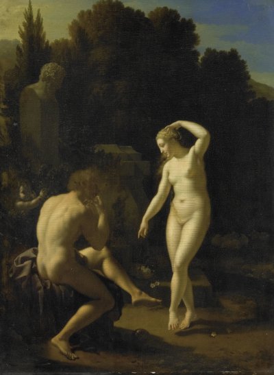 En nymfe, der danser til en hyrdefløjte af Adriaen van der Werff