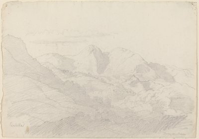 The Sabine Hills og Rocca Santo Stefano Set fra Civitella af Adrian Ludwig Richter