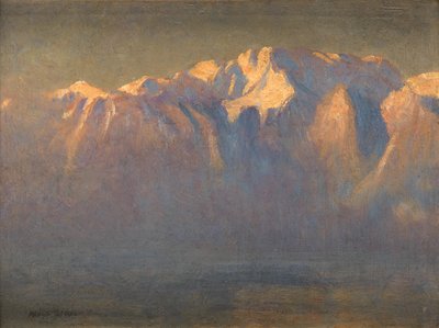 Mont Blanc (olie på lærred lagt om bord) af Adrian Scott Stokes