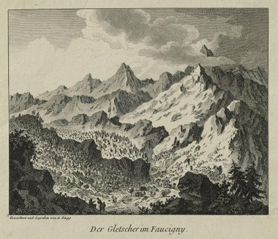 Gletscherne i Faucigny af Adrian Zingg