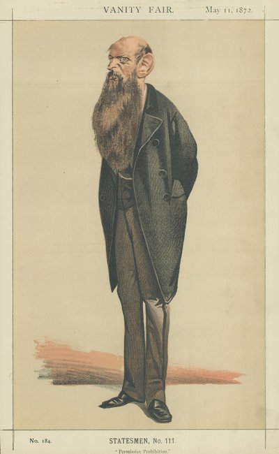 Sir Wilfrid Lawson (farvelitografi) af Adriano Cecioni