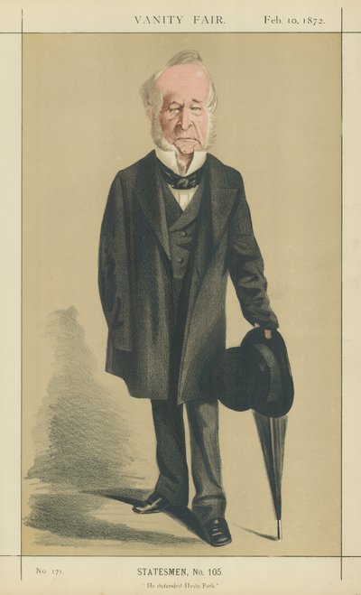 The Right Honourable Spencer Horatio Walpole (farvelitografi) af Adriano Cecioni