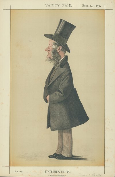 Viscount Enfield (farvelitografi) af Adriano Cecioni