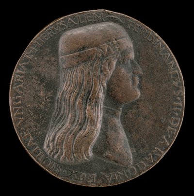 Ferdinand II af Aragon, død 1496, prins af Capua og konge af Napoli 1495 [forside], 14951496. af Adriano Fiorentino