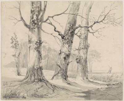 vinterlandskab af Adrianus Eversen