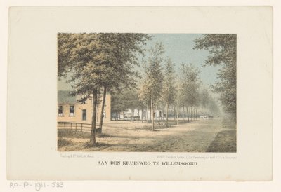 Ansigt i Willemsoord Ved Kruisweg i Willemsoord (titel på objekt) af Adrianus Hidde Heremiet Voorhorst