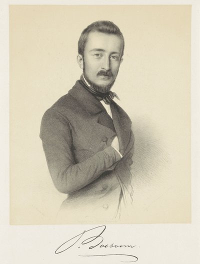 Portræt af Johannes Bosboom af Adrianus Johannes Ehnle