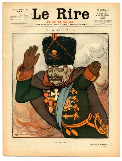 Cover af "" Den røde latter", Satirisk i farver af Adrien Barrere
