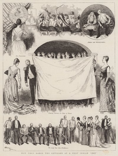 Sådan danser de Cotillon ved et vestindisk hop af Adrien Emmanuel Marie