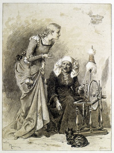 Tornerose - i "Les Contes de Fées"" af Charles Perrault, illustrationer af Adrien Marie af Adrien Emmanuel Marie