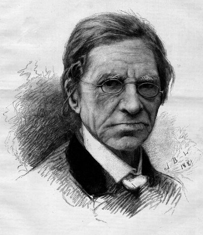 Portræt af Emile Littre (1801-1881), fransk filolog, læge og politiker. Gravering af Adrien Marie i "" Den illustrerende verden"" nr. 1263 af 11. juni af Adrien Emmanuel Marie