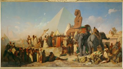 Cambyses og Psammetich af Jean Adrien Guignet