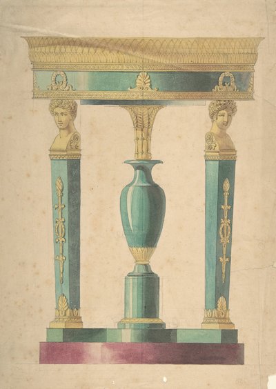 Design til et bord, begyndelsen af det 19. århundrede. af Adrien Louis Marie Cavelier.
